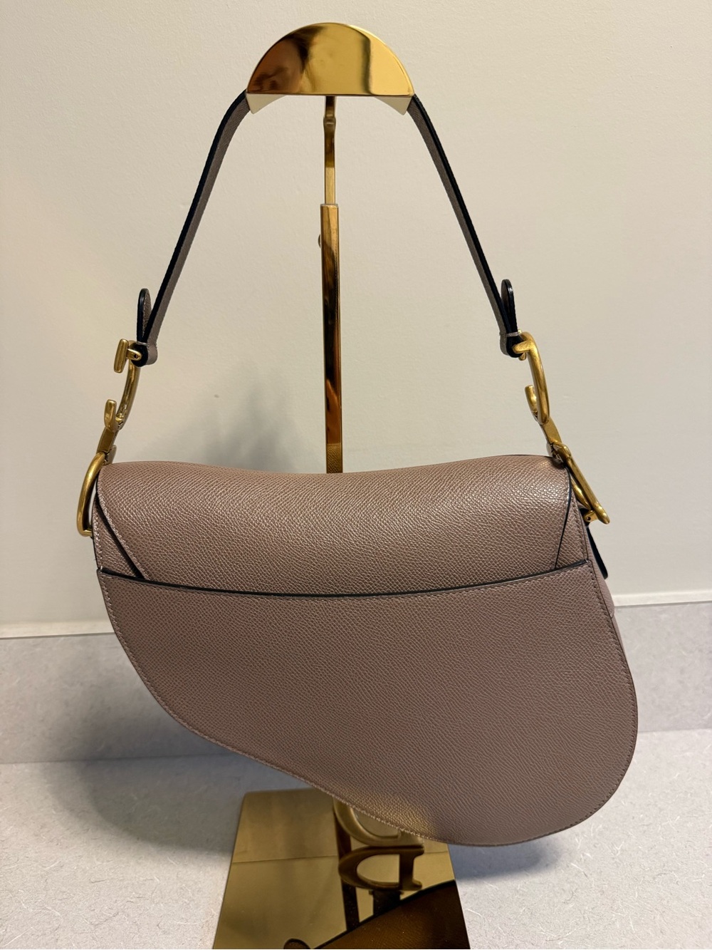 Auth Dior Saddle Shoulder Bag in Taupe, Made in Italy - Picture 3 of 16